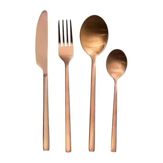 Yiwu Набір столових приборів на 6 персон 24 предмети столовий набір приборів Бронзовий HP-20-26 Київ