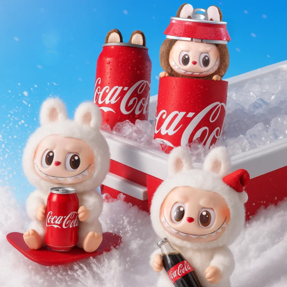 Лабубу кока-кола Labubu coca-cola сюрприз м'яка іграшка, трендовий брелок The Monsters coca-cola series Кам'янець-Подільський