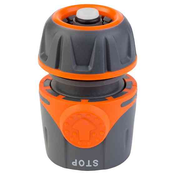 Конектор 1⁄2" швидкознімний для шланга 1⁄2" аквастоп (ABS+TPR) FLORA (5015494) Київ