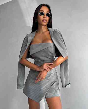 Женский стильный романтический комплект двойка: комбинезон и пиджак Одесса