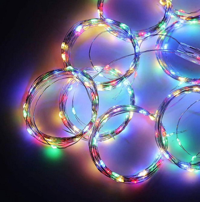 Светодиодная гирлянда штора роса Niki Light штора от USB 8 режимов с Пультом 300LED 3x3м разноцветный мультиколор Киев - изображение 8