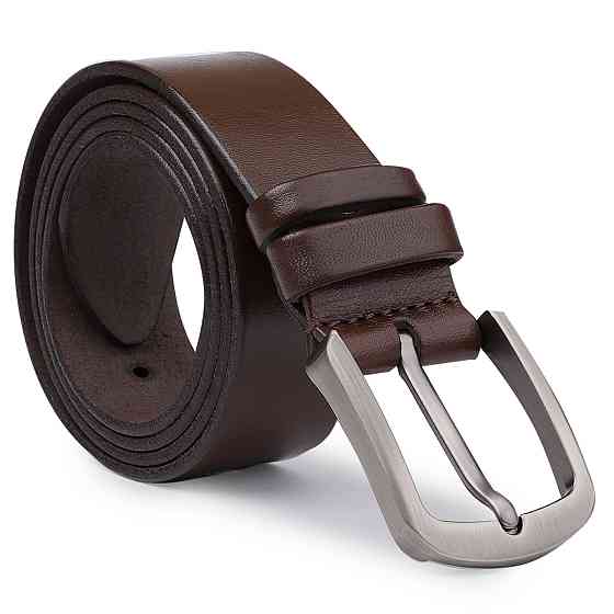 Шкіряний чоловічий гладкий ремінь Vintage 20726 Коричневий Київ