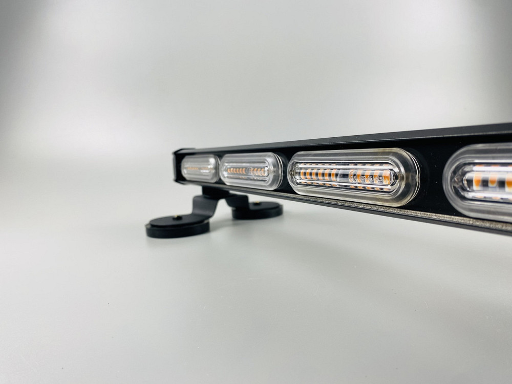 Двосторонній Стробоскоп LED на машину 4 секції 12/24 V 96 led діодів кріплення подвійний магніт світлова балка Мукачево - фото 2