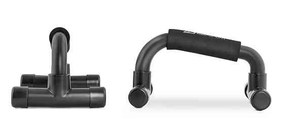 Упори для віджимань HS-P010PU для дому фітнесу і тренування грудних і плечових м'язів з міцною конструкцією Чорні Київ