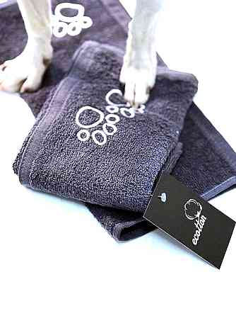 Ecotton Набір махрових рушників для тварин Ecotton Витри мені лапки 2 шт. сірий Коломыя