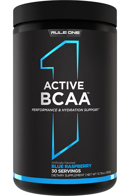 Комплекс аминокислот Rule One Active BCAA 390 г, Blue Raspberry Луцк - изображение 1