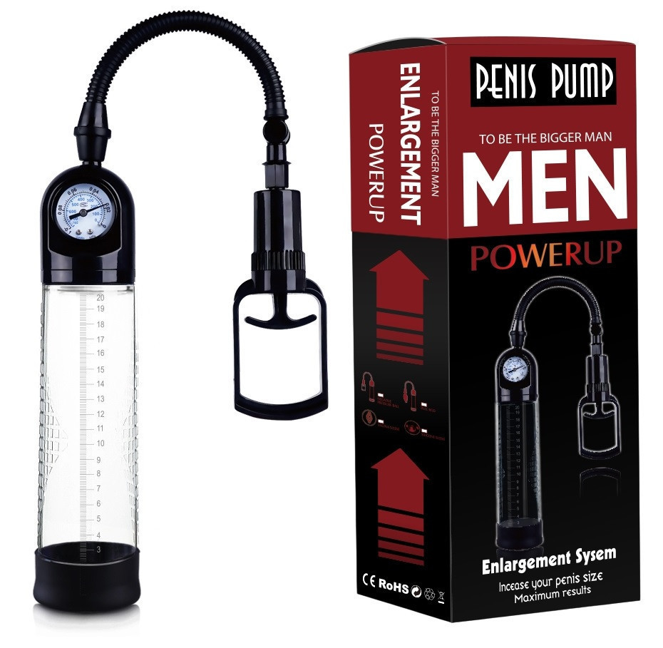 Вакуумна помпа з манометром CANWIN Penis Pump Men Powerup - P928 Sex Aura Київ - фото 1