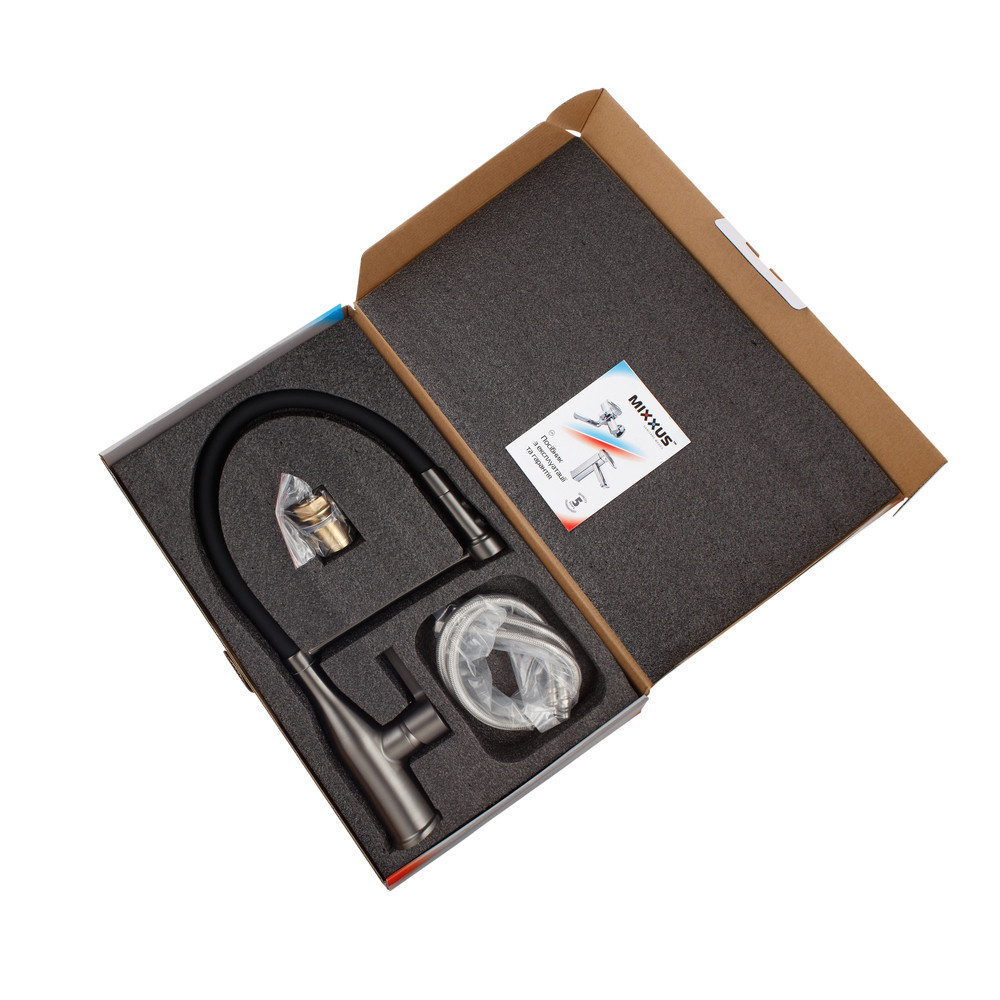 Змішувач для кухні Mixxus Premium Summer 017 GRAPHITE REFL.BLACK (MI6962) Київ - фото 8