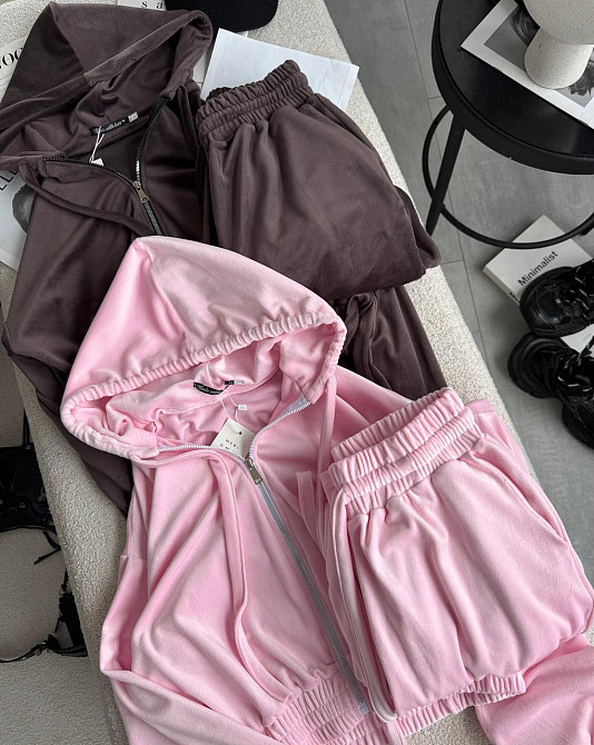 Жіночий повсякденний костюм з якісного велюра двійка Одеса - фото 5