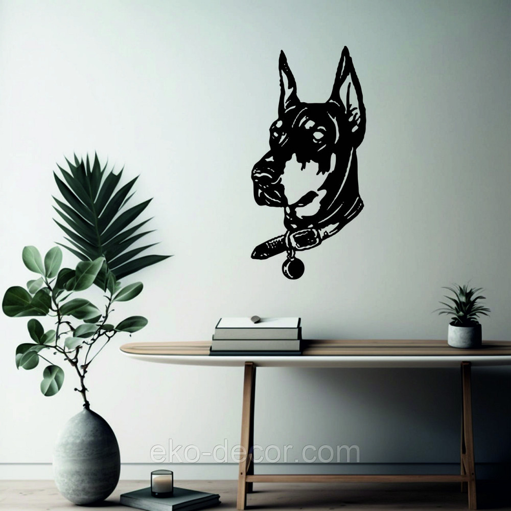 Декоративное настенное Панно «Доберман», Декор на стену Киев - изображение 1