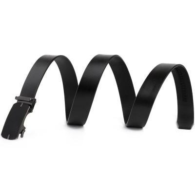 Ремінь Vintage Чоловічий з матовою чорною вставкою на пряжці Чорний (20319) Вінниця - фото 2