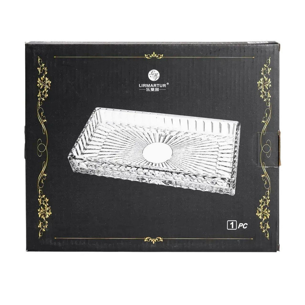 Скляне блюдо для закусок 24,5x20,5 см прямокутне Київ - фото 6