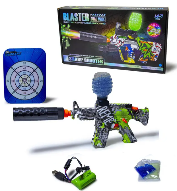 Автоматический автомат на орбизах, на аккумуляторе, пули неоновые - светяться в темноте, код 777-23Y Одесса - изображение 1