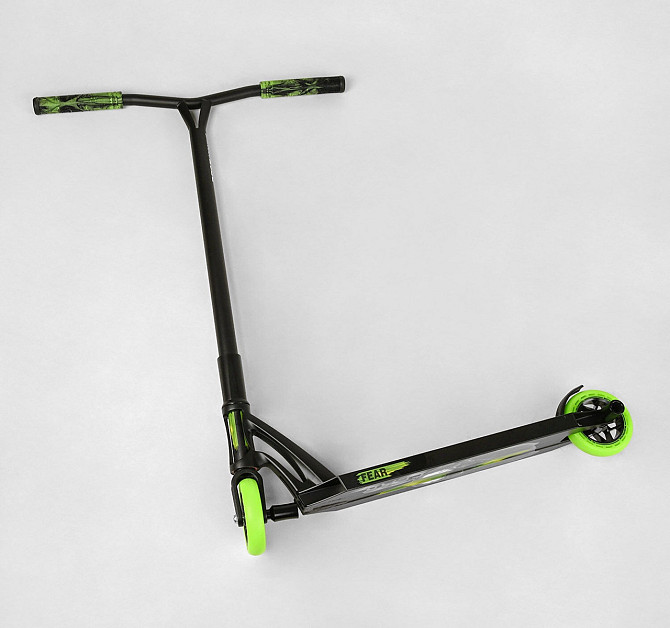 Самокат трюковий Best Scooter SCS-система пеги алюмінієвий диск та дека Чорно-зелений (MT-60611) Чернігів - фото 9