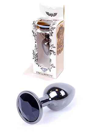 Анальна пробка - Jewellery Dark Silver Plug Black Sex Aura Київ