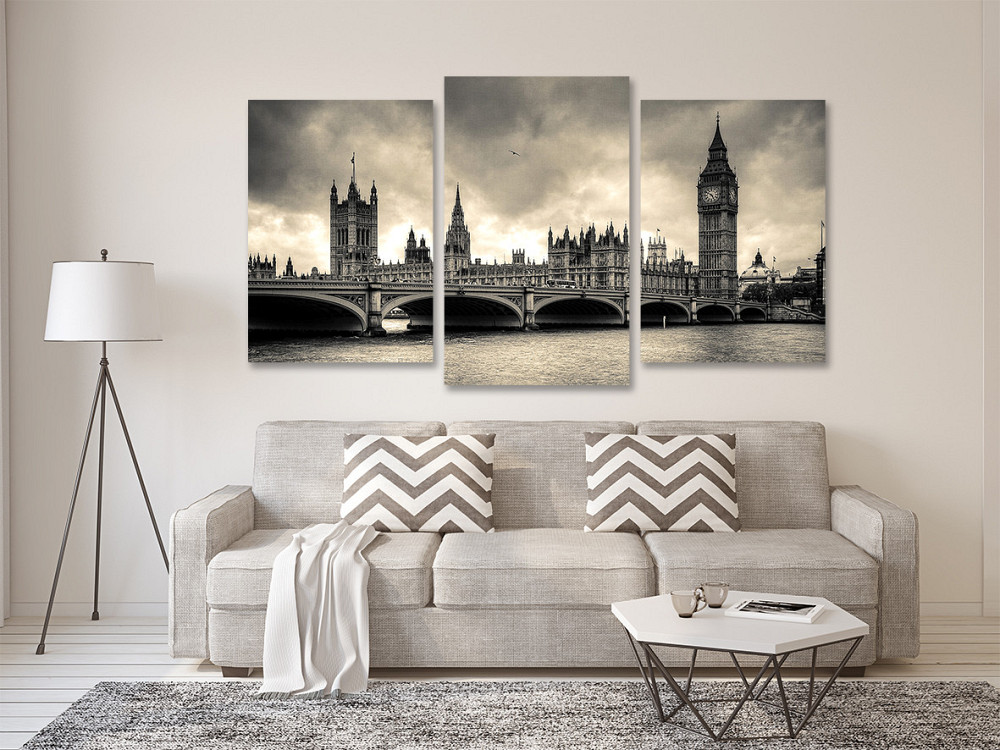 Модульная картина в гостиную / спальню  Сірий Лондон  Art-685_3 Киев - изображение 2
