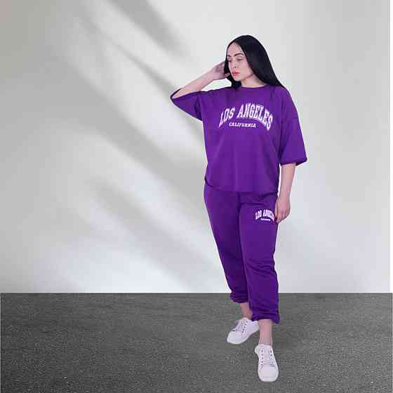 Спортивный летний костюм женский Фиолетовый M-L Харьков