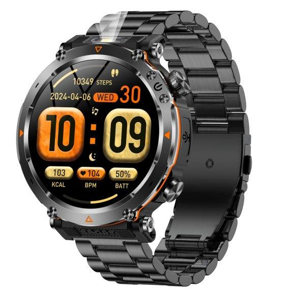 Розумний наручний годинник Smart Avation Pro Steel 2 ремінця (Чорний) Вінниця - фото 3