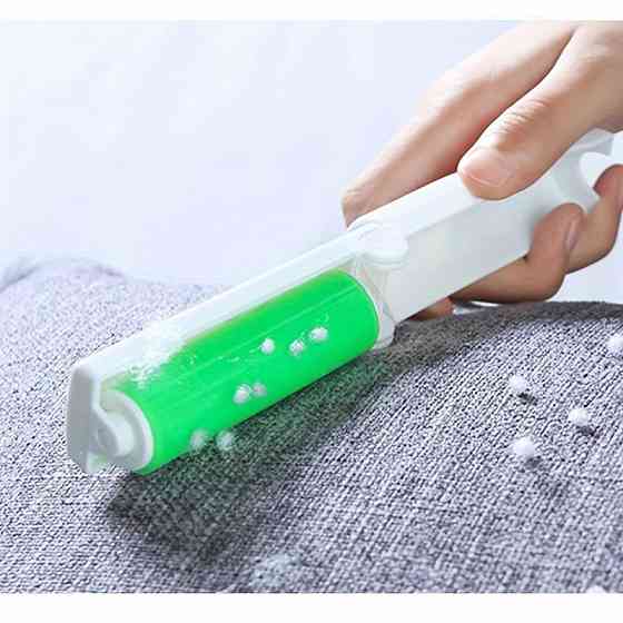Валик силиконовый для чистки одежды от шерсти,многоразовый,липкий ролик, липучка для удаления волос и шерсти зелёный Кам'янець-Подільський