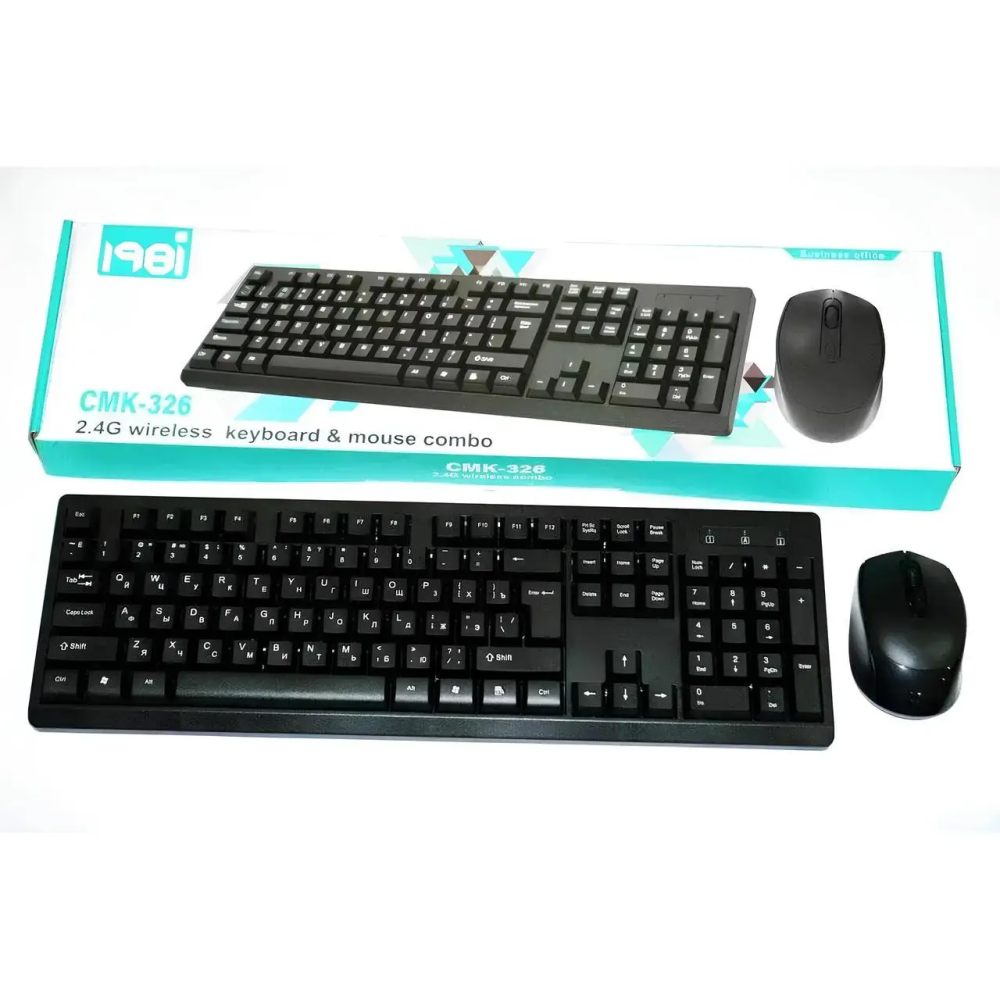 Клавиатура с мышкой беспроводная (Bluetooth) комплект черная Одесса - изображение 1