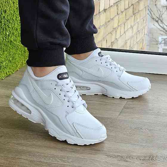 Чоловічі Білі Кросівки Nike Air Max 93 Шкіряні Найк (розміри: 39,40,41) Відео Огляд - 93-7 Дніпро