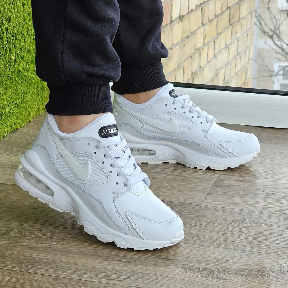 Мужские Белые Кроссовки Nike Air Max 93 Кожаные Найк (размеры: 39,40,41) Видео Обзор - 93-7 Днепр - изображение 4