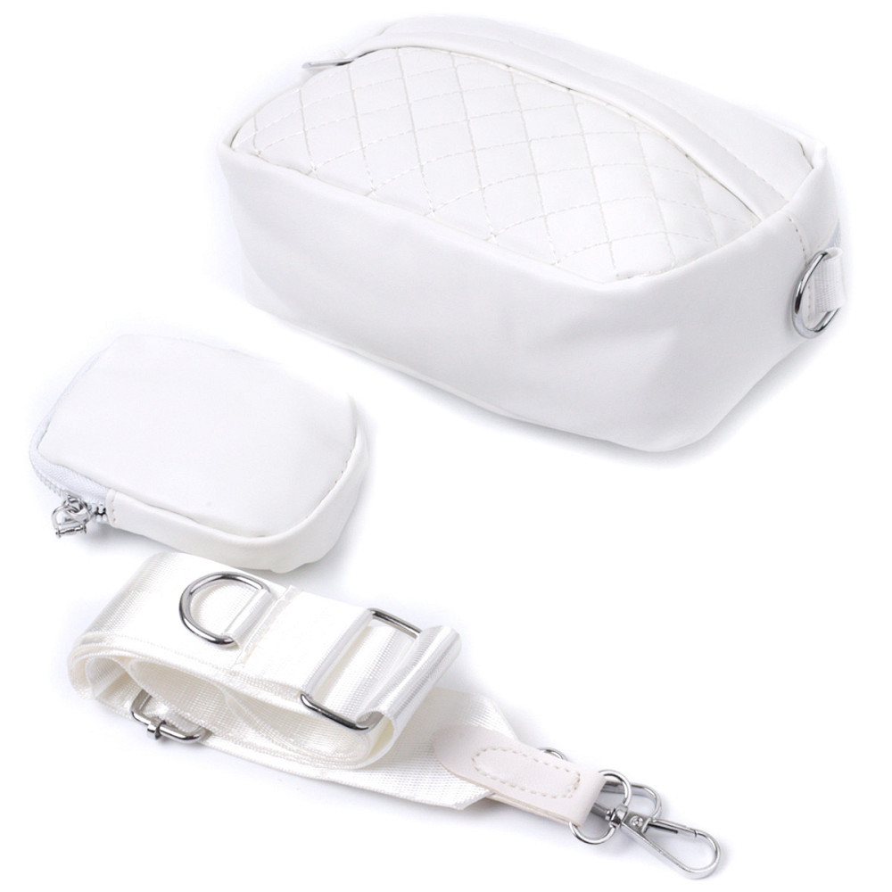 Элегантная женская сумка кросс-боди с монетницей из экокожи Vintage 22798 Белый Киев - изображение 5