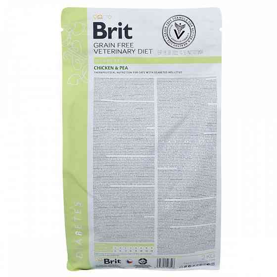 Сухий корм Brit GF VetDiet Cat Diabetes для котів, при цукровому діабеті, з куркою та горохом, 2 кг Вінниця