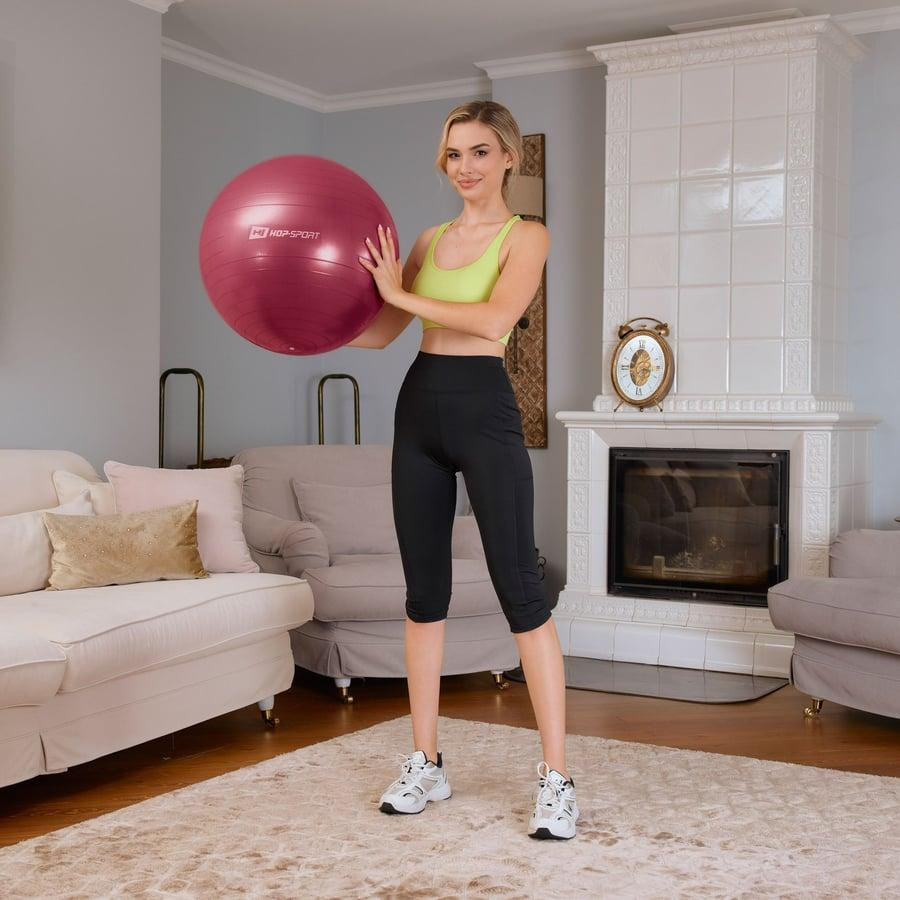 Фитбол Hop-Sport 45см HS-R045YB сливовый + насос Киев - изображение 6