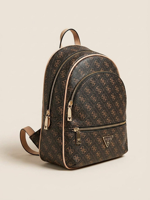 Жіночий брендовий рюкзак Guess (9533) коричневий Київ - фото 2