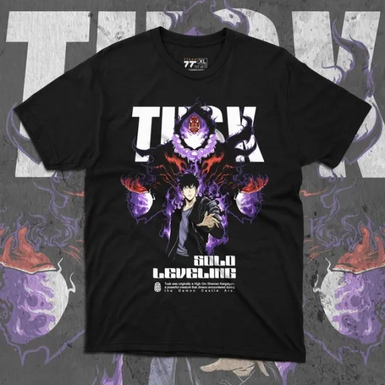 Футболка чоловіча з  принтом Solo Leveling Tusk Розмір 48 Anime1019 Дніпро