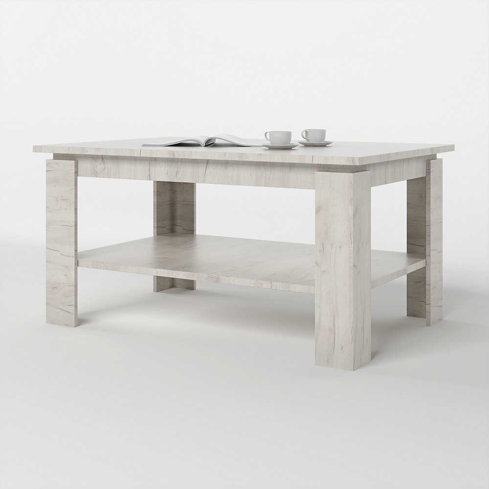 Стіл журнальний Еверест Соната СЖ-910 у вітальню дуб крафт білий (DTM-2709) Дніпро - фото 1