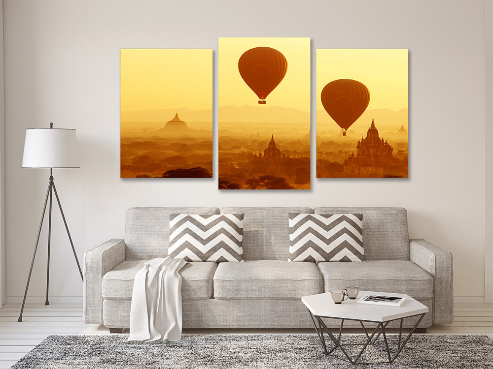 Модульная картина в гостиную / спальню   Повітряна куля   Art-727_3 70x130 см Киев - изображение 2