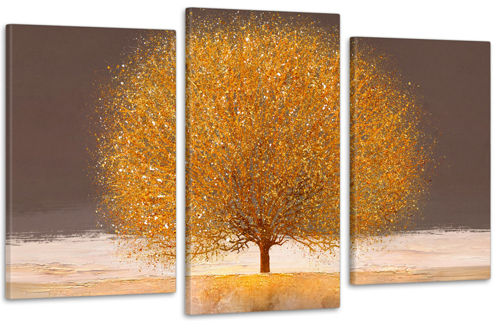 Модульна картина у вітальню/ спальню Золоте дерево Art-742_3 70x130 см Київ - фото 1