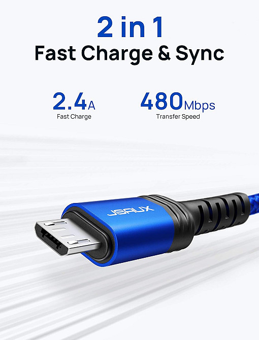 Кабель зарядний Siwket USB - Micro USB 1м Луцьк - фото 2