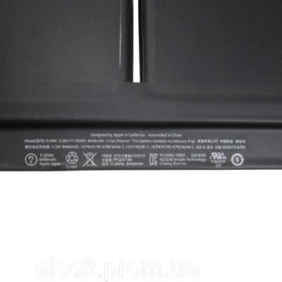 Акумулятор до ноутбука Apple A1494, 95Wh (8440mAh), 6cell, 11.26V, Li-Pol, black (A47265) Вінниця - фото 2