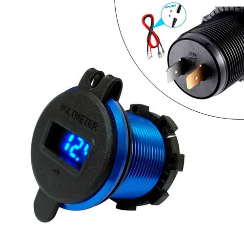 Встраиваемый адаптер 2x USB с вольтметром для авто Киев - изображение 5