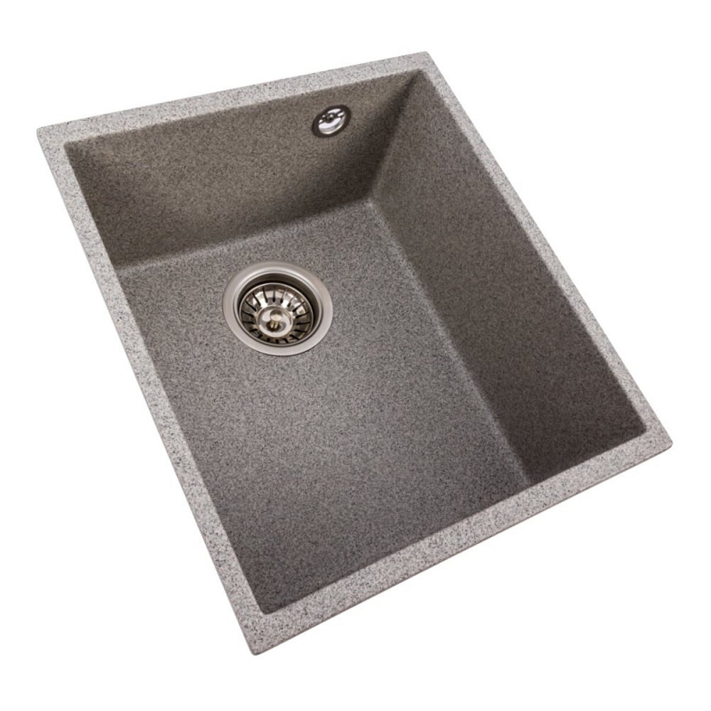 Гранітна мийка для кухні VALESO ROXY 3744 матова Сіра Коломыя - изображение 3