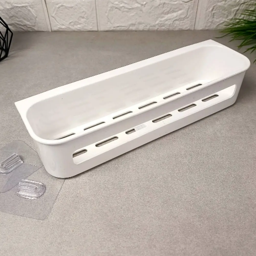 Полиця для ванної кімнати прямокутна біла Алеана Житомир