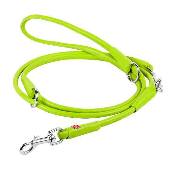 Повідець-перестібка "WAUDOG GLAMOUR" круглий (діаметр 10 мм, довжина 122,142,183см) салатовий Коломия