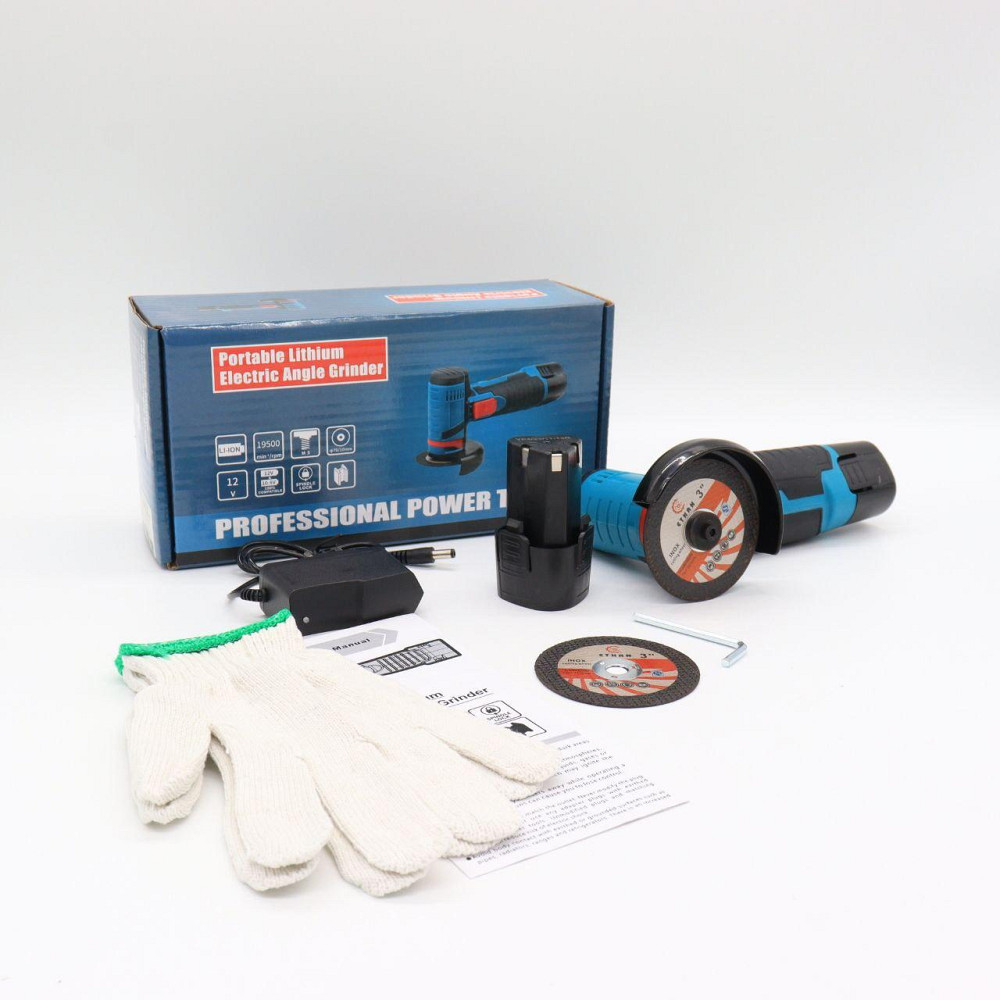 Акумуляторна болгарка 75мм, 2 батареї, 2 диска / Болгарка на акумуляторі / Міні болгарка / Електроболгарка Київ - фото 10