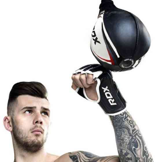 Пневмогруша боксерська RDX 2Y Boxing Speed Ball Leather Multi White/Red Кам'янське