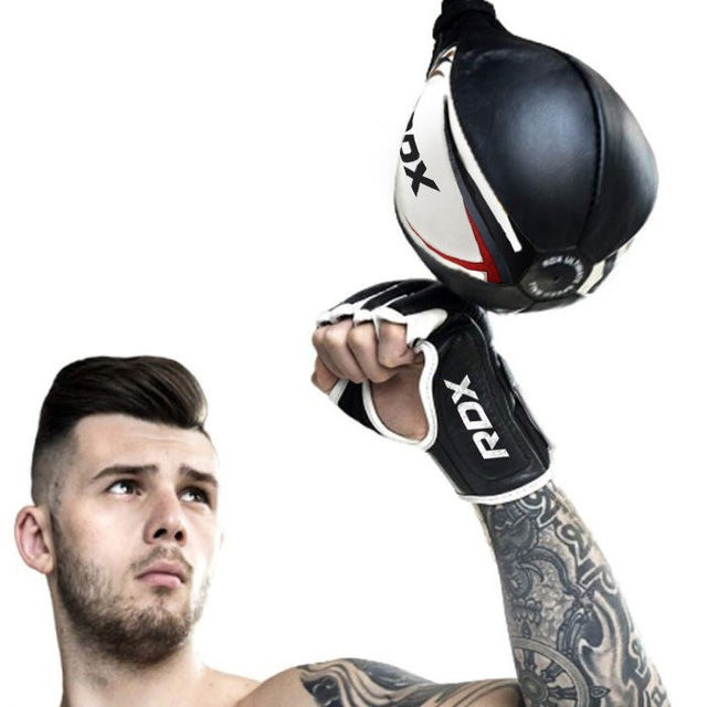Пневмогруша боксерська RDX 2Y Boxing Speed Ball Leather Multi White/Red Кам'янське - фото 5