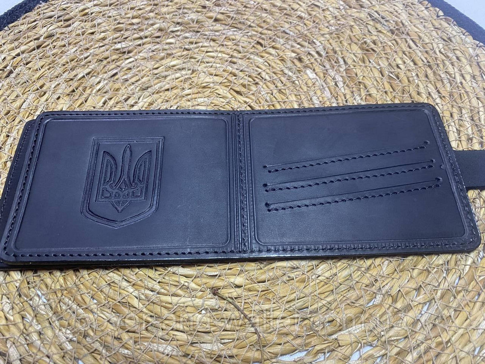 Шкіряна обкладинка портмоне на посвідчення "СБУ"  P_Leather Київ - фото 10