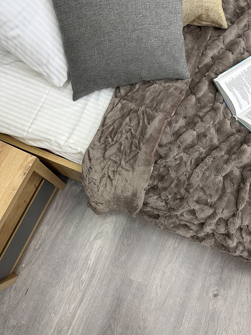 Плед-покрывало Шиншилла 215х215 см (+-5см) Какао (87-018) Киев - изображение 6