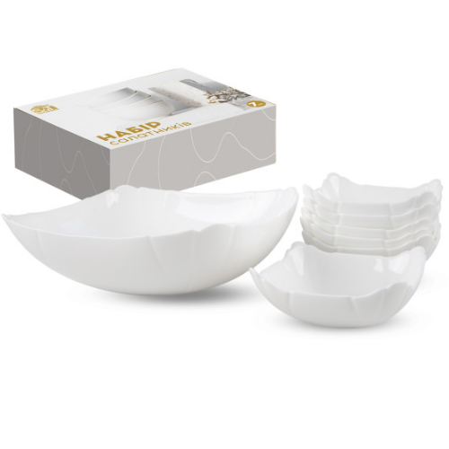 Набір салатників 7 предметів (1,8л*1шт/200мл*6шт) S&T
    
            
                Набір салатників 7 предметів (1,8л*1шт/200мл*6шт) S&T
 Житомир - изображение 1