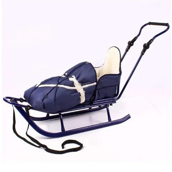 Санки детские Adbor Piccolino металлические с конвертом, спинкой и ручкой, для детей Киев - изображение 2