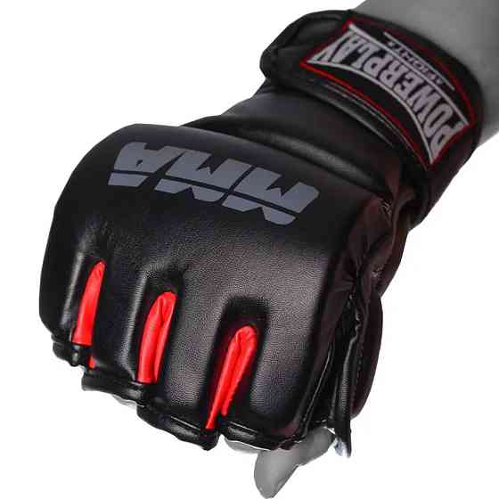 Рукавиці для MMA PowerPlay 3053 Чорно-Червоні L/XL Каменское
