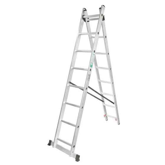 Сходи, 2 х 10 ступенів, алюмінієва, двосекційна FORCEKRAFT FK-BL-E210 Одесса