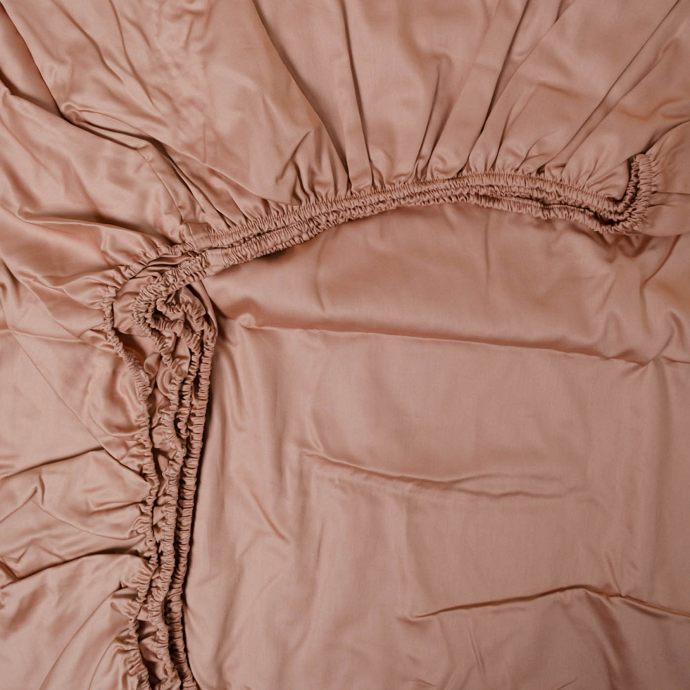 Простирадло на резинці двоспальне сатин 100% бавовна 160х200х25см 125г/м2 (Фраппе) Суми - фото 5